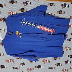 Vintage STARTER KU KANSAS UNIVERSITY JAYHAWKS Boxy T Shirt 2XL